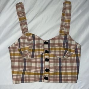 Plaid Zara XS crop top
